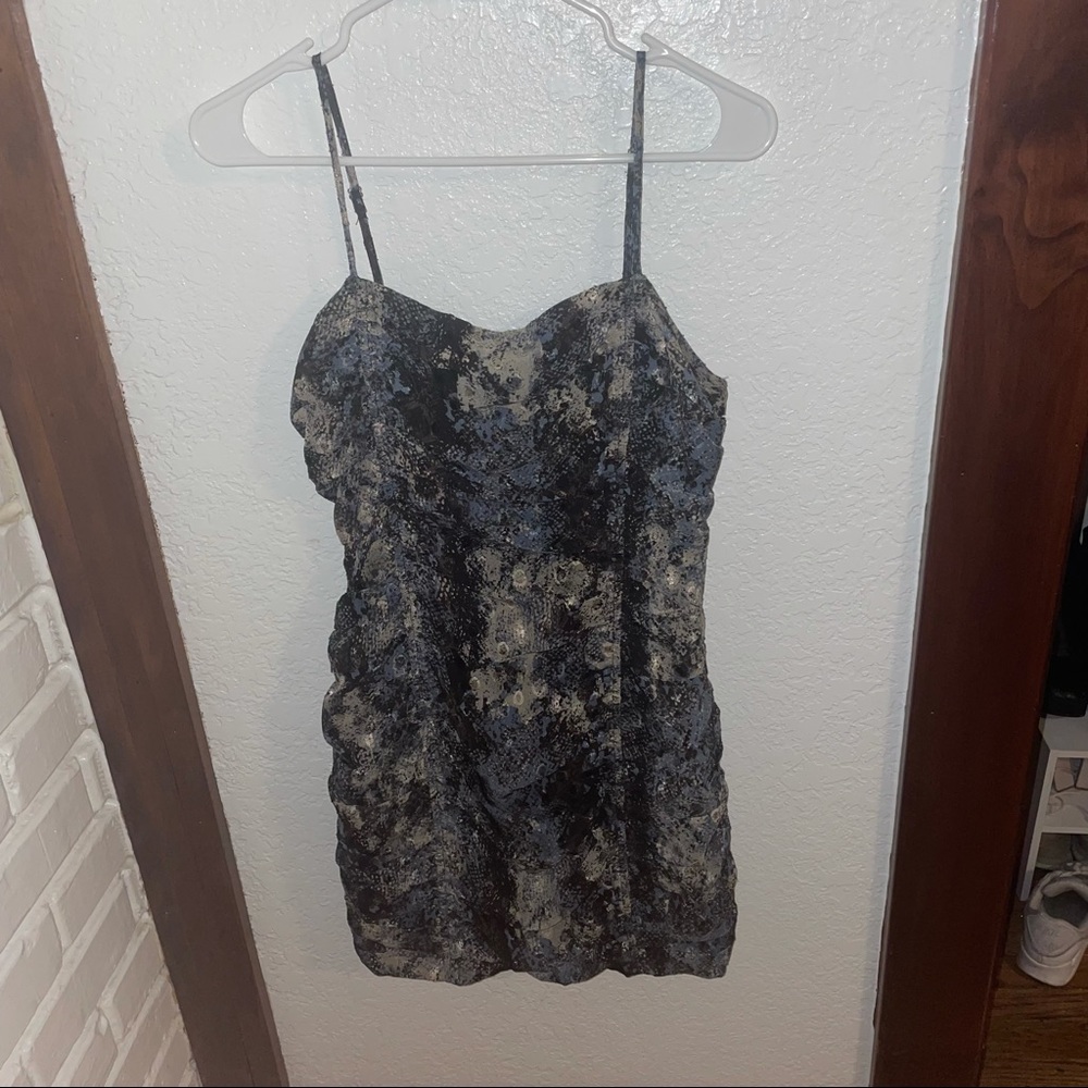 Brown, Black, & Blue Formal Dress